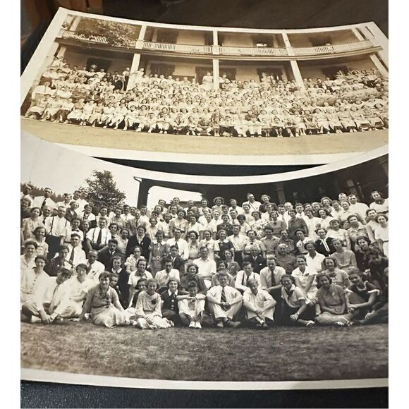 Vintage Group Work Photos 1930s 10” long Men Women Landscape - Picture 2 of 8